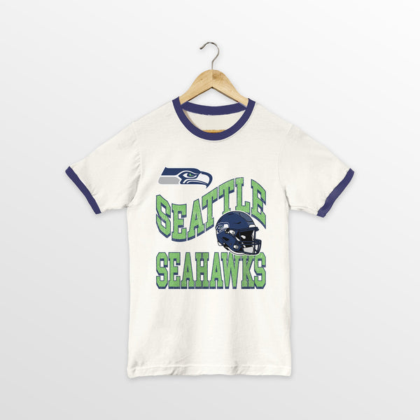 gameday couture SEATTLE SEAHAWKS HARD EARNED VINTAGE RINGER TEE