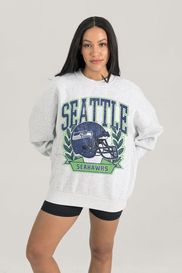 Gameday Couture SEATTLE SEAHAWKS Heritage Fleece Crewneck Pullover