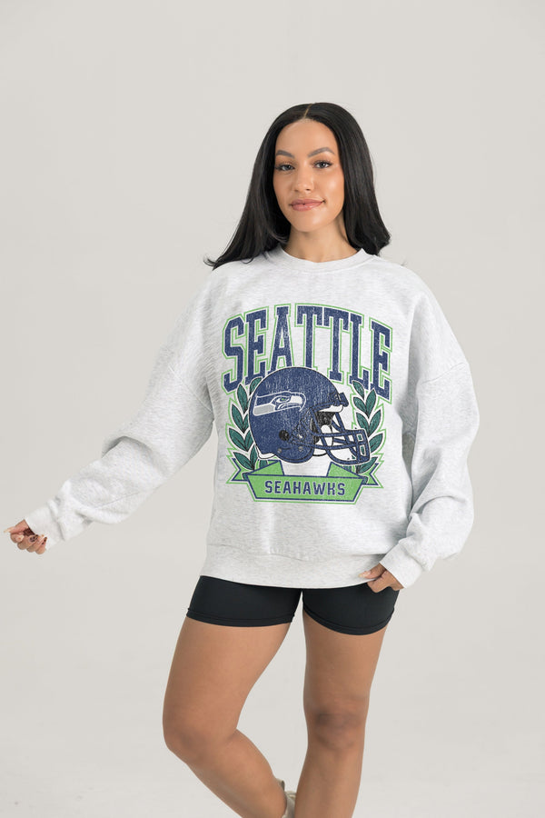 Gameday Couture SEATTLE SEAHAWKS Heritage Fleece Crewneck Pullover