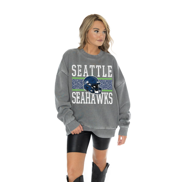 Gameday Couture SEATTLE SEAHAWKS In The Wild Oversized Crewneck Fleece
