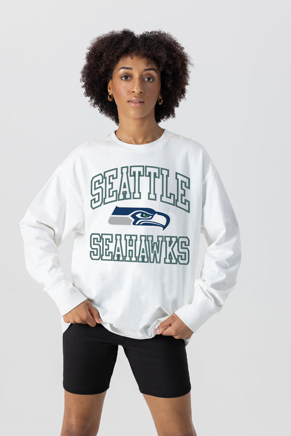 Gameday Couture SEATTLE SEAHAWKS Mind Games Oversized Long-Sleeve Tee