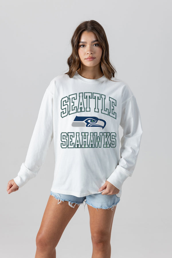 Gameday Couture SEATTLE SEAHAWKS Mind Games Oversized Long-Sleeve Tee