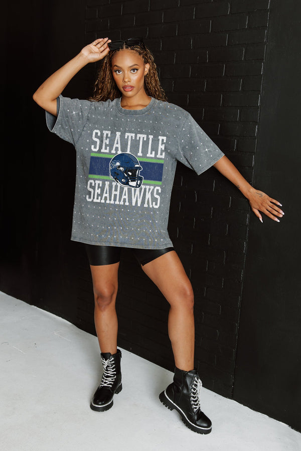 gameday couture SEATTLE SEAHAWKS On The Ball Mini Rhinestone Tee