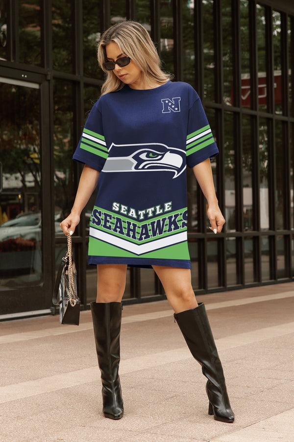 Gameday Couture SEATTLE SEAHAWKS PERFECT SCORE RETRO T-SHIRT DRESS