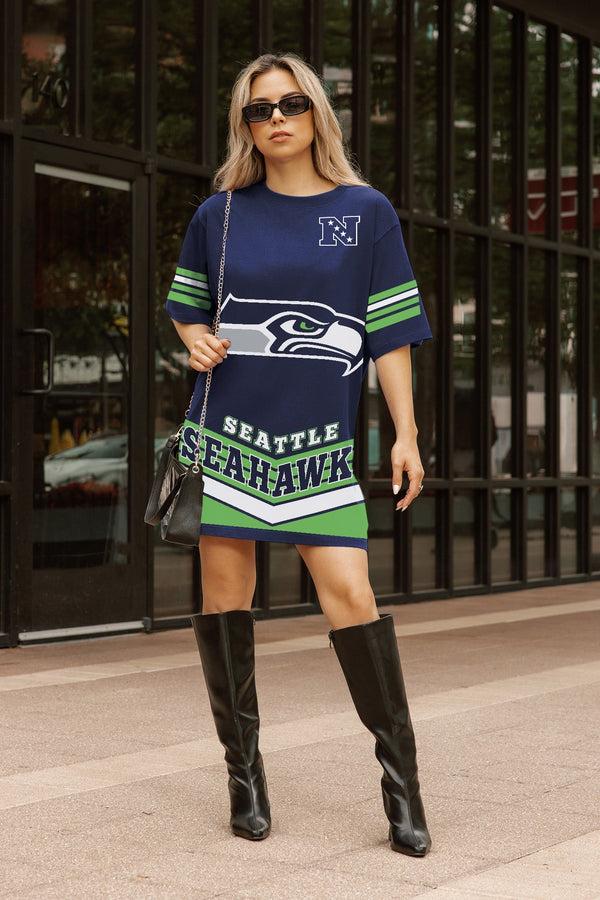 gameday couture SEATTLE SEAHAWKS PERFECT SCORE RETRO T-SHIRT DRESS