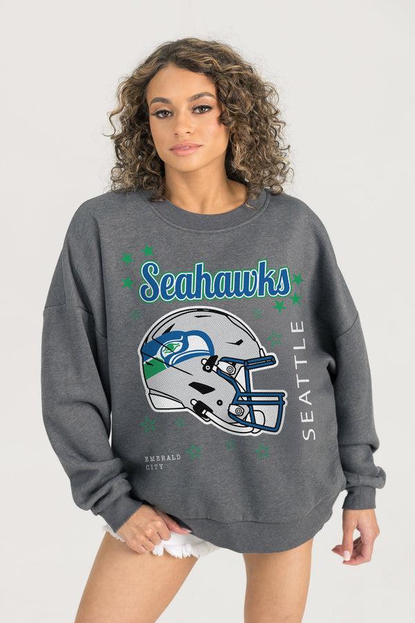 Gameday Couture SEATTLE SEAHAWKS Ready To Rumble Fleece Crewneck Pullover