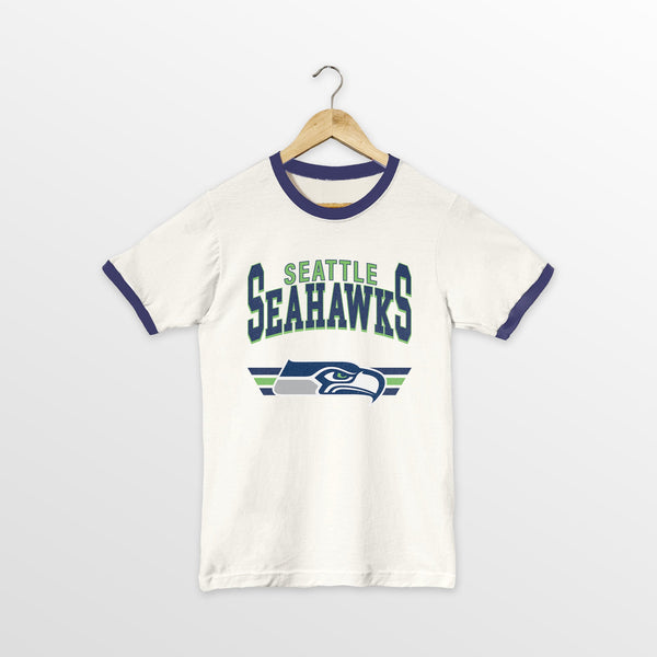 gameday couture SEATTLE SEAHAWKS SWIFT STRIKE VINTAGE RINGER TEE