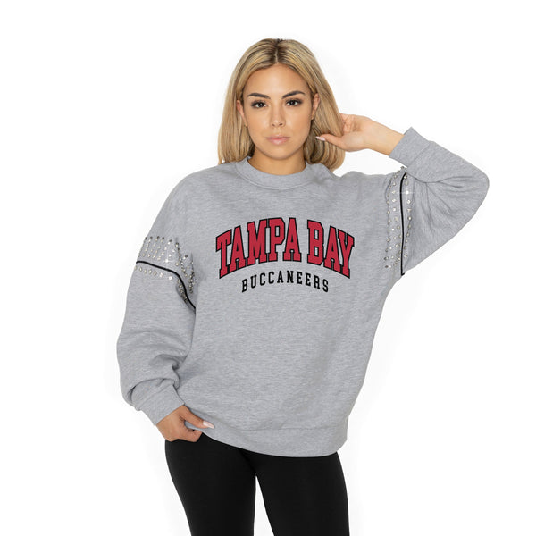 gameday couture TAMPA BAY BUCCANEERS Competitive Edge Jewel-Trim Pullover