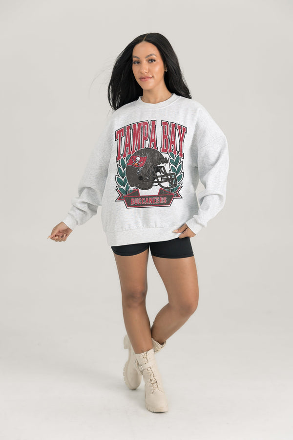 gameday couture TAMPA BAY BUCCANEERS Heritage Fleece Crewneck Pullover