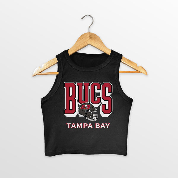gameday couture TAMPA BAY BUCCANEERS PURE VICTORY ESSENTIAL RIBBED CROP TANK