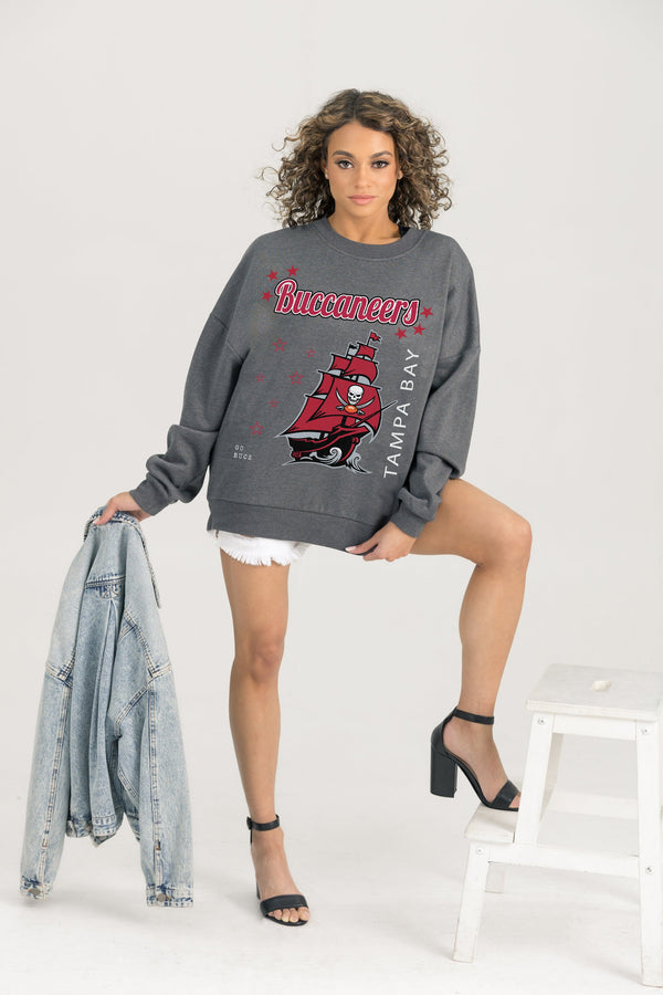 Gameday Couture TAMPA BAY BUCCANEERS Ready To Rumble Fleece Crewneck Pullover