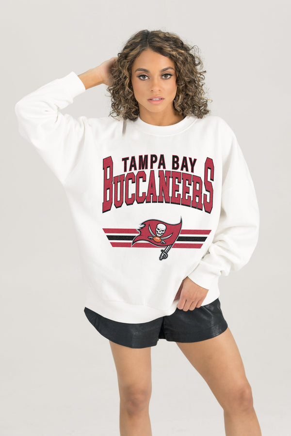 Gameday Couture TAMPA BAY BUCCANEERS SWIFT STRIKE PREMIUM FLEECE CREWNECK PULLOVER