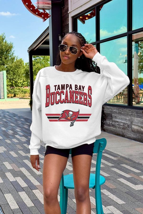Gameday Couture TAMPA BAY BUCCANEERS SWIFT STRIKE PREMIUM FLEECE CREWNECK PULLOVER