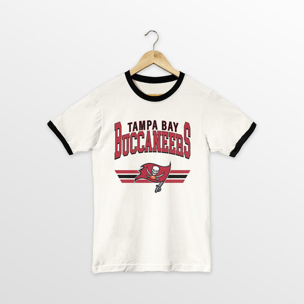 gameday couture TAMPA BAY BUCCANEERS SWIFT STRIKE VINTAGE RINGER TEE