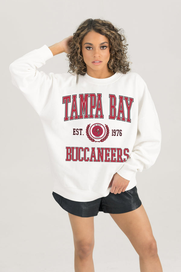 Gameday Couture TAMPA BAY BUCCANEERS Timeless Triumph Fleece Crewneck Pullover