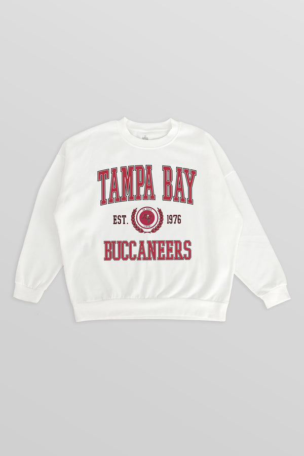 Gameday Couture TAMPA BAY BUCCANEERS Timeless Triumph Fleece Crewneck Pullover