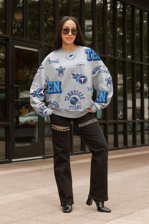 Gameday Couture TENNESSEE TITANS ALWAYS ON REPEAT PREMIUM FLEECE CREW SWEATSHIRT