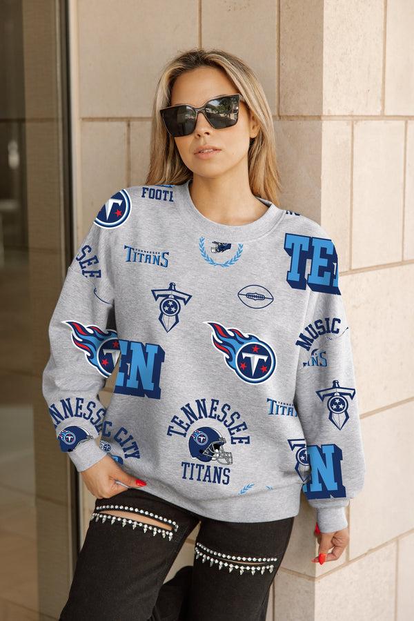 Gameday Couture TENNESSEE TITANS ALWAYS ON REPEAT PREMIUM FLEECE CREW SWEATSHIRT