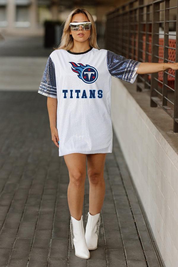 gameday couture TENNESSEE TITANS Bling It Sequined Jersey Dress