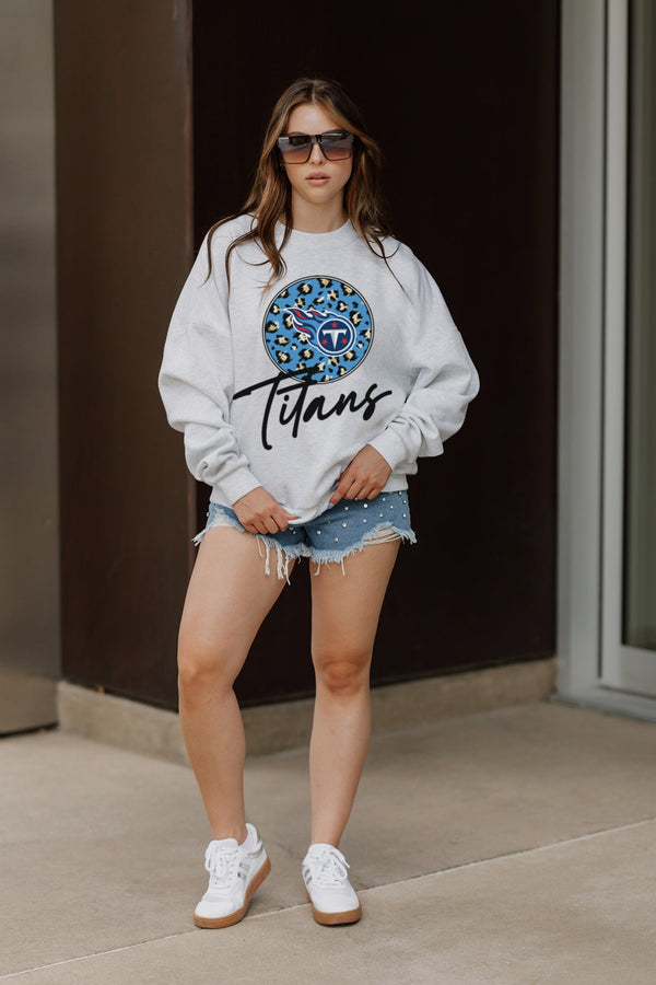 Gameday Couture TENNESSEE TITANS Going Wild Fleece Drop-Shoulder Pullover