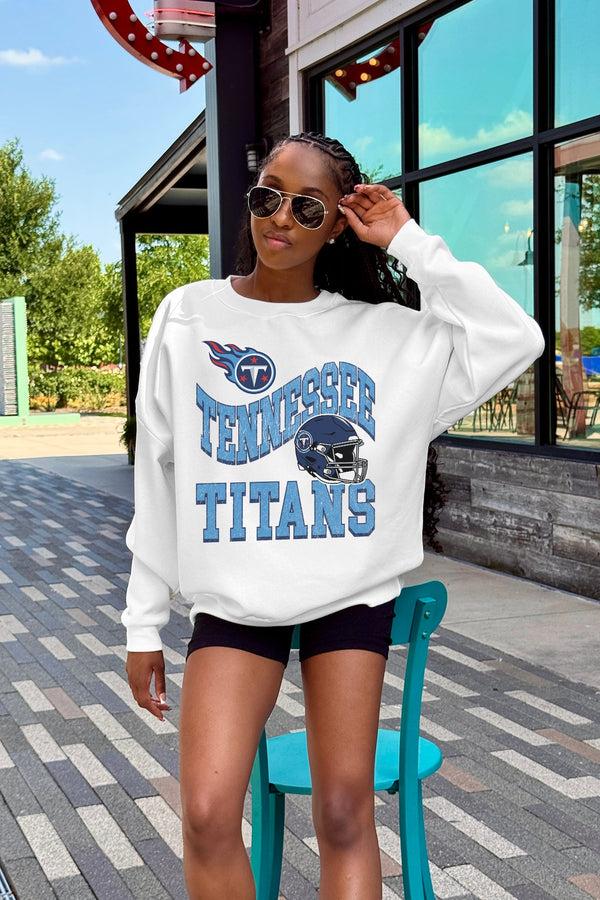 Gameday Couture TENNESSEE TITANS HARD EARNED PREMIUM FLEECE CREWNECK PULLOVER