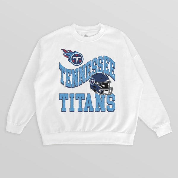gameday couture TENNESSEE TITANS HARD EARNED PREMIUM FLEECE CREWNECK PULLOVER