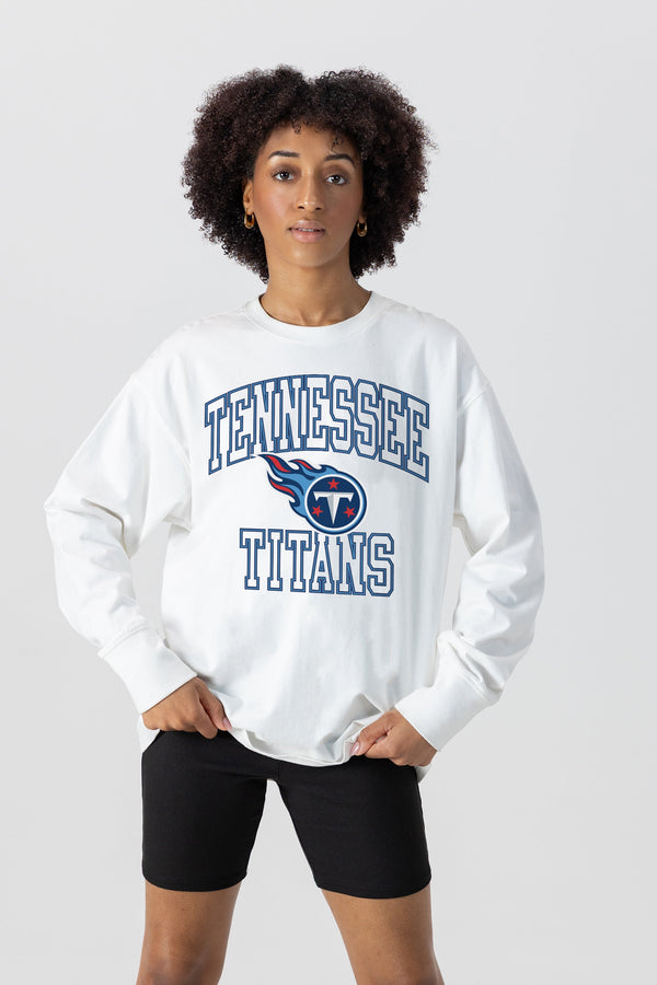 Gameday Couture TENNESSEE TITANS Mind Games Oversized Long-Sleeve Tee