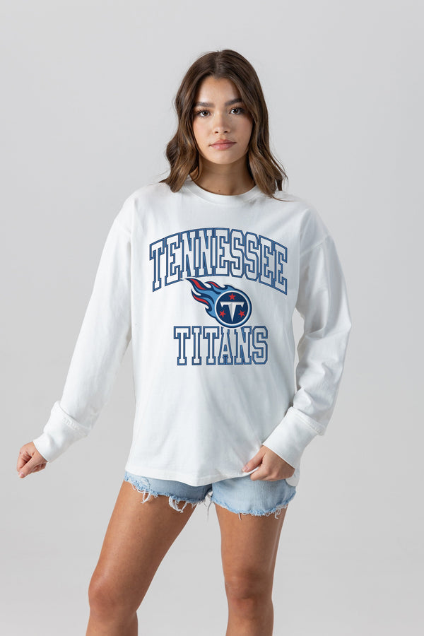 Gameday Couture TENNESSEE TITANS Mind Games Oversized Long-Sleeve Tee