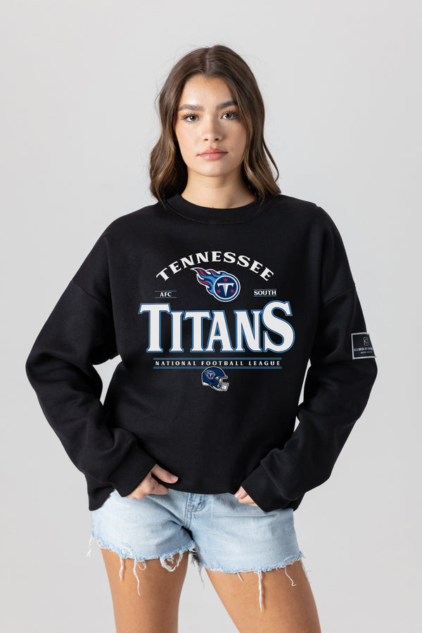 Gameday Couture TENNESSEE TITANS Players Only Fleece Drop-Shoulder Crew