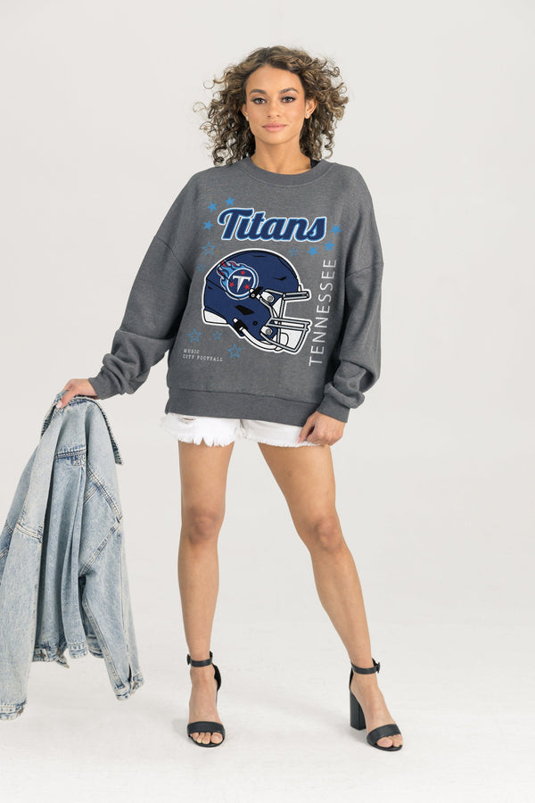 Gameday Couture TENNESSEE TITANS Ready To Rumble Fleece Crewneck Pullover