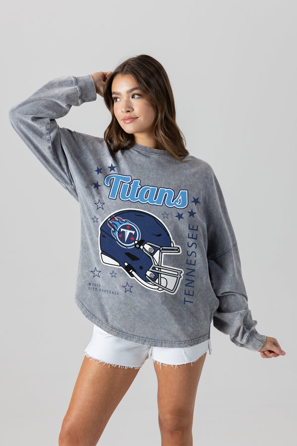 Gameday Couture TENNESSEE TITANS Starbound Oversized Long-Sleeve Tee