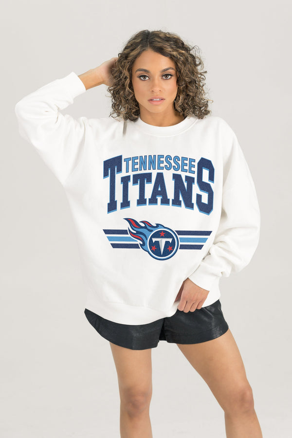 Gameday Couture TENNESSEE TITANS SWIFT STRIKE PREMIUM FLEECE CREWNECK PULLOVER