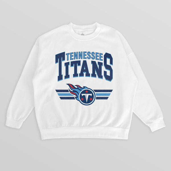 gameday couture TENNESSEE TITANS SWIFT STRIKE PREMIUM FLEECE CREWNECK PULLOVER