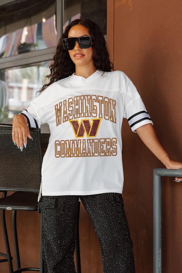 Gameday Couture WASHINGTON COMMANDERS A Step Ahead Oversized Mesh Tee