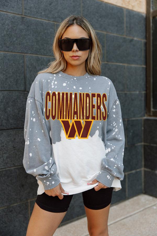 gameday couture WASHINGTON COMMANDERS CASUAL FAN LONG-SLEEVE FRENCH TERRY PULLOVER