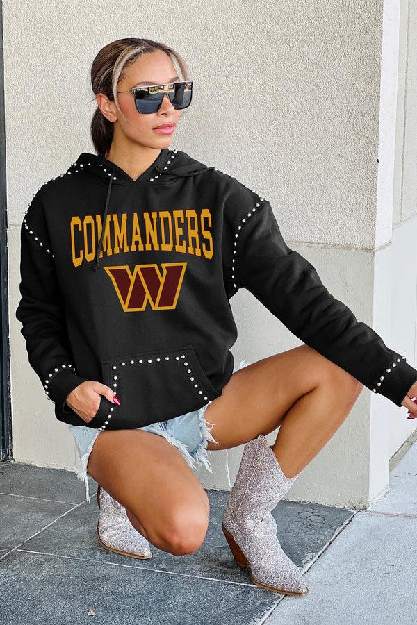 Gameday Couture WASHINGTON COMMANDERS Catch The Vibe Studded-Detail Hoodie