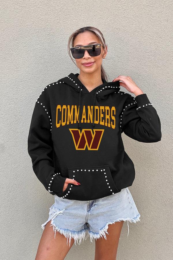 Gameday Couture WASHINGTON COMMANDERS Catch The Vibe Studded-Detail Hoodie