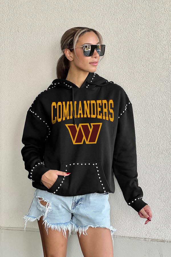 Gameday Couture WASHINGTON COMMANDERS Catch The Vibe Studded-Detail Hoodie