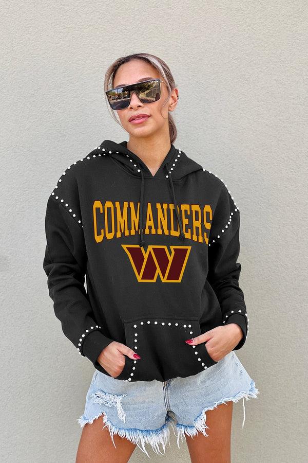 gameday couture WASHINGTON COMMANDERS Catch The Vibe Studded-Detail Hoodie