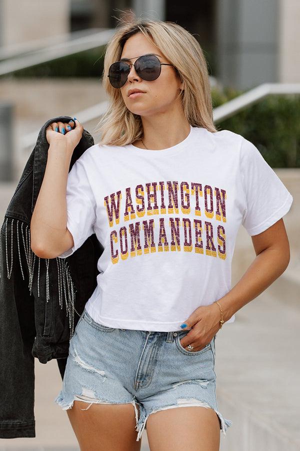 Gameday Couture WASHINGTON COMMANDERS Claim To Fame Boxy-Fit Crop Tee