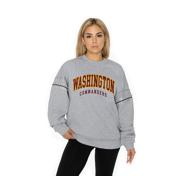 Gameday Couture WASHINGTON COMMANDERS Competitive Edge Jewel-Trim Pullover