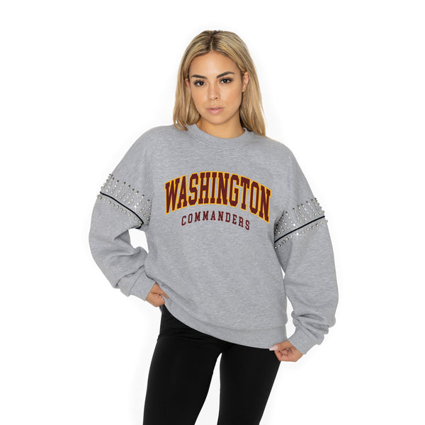 Gameday Couture WASHINGTON COMMANDERS Competitive Edge Jewel-Trim Pullover