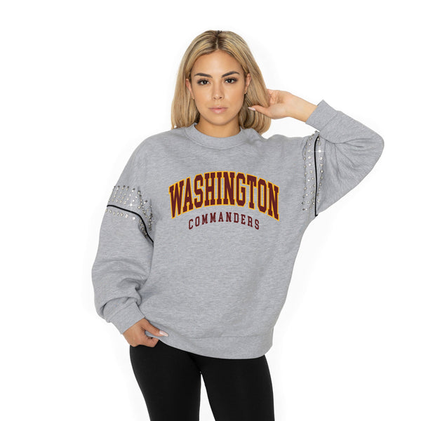 gameday couture WASHINGTON COMMANDERS Competitive Edge Jewel-Trim Pullover