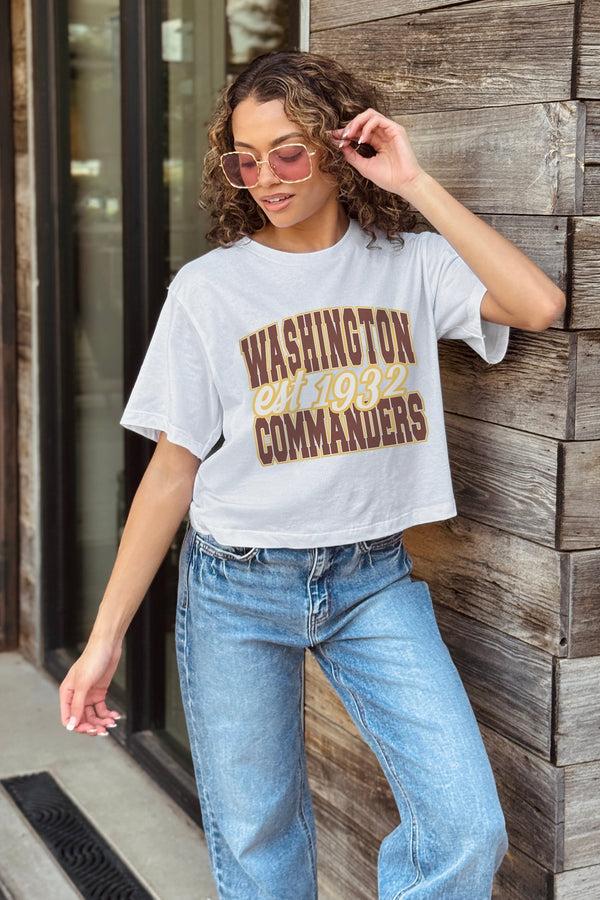 Gameday Couture WASHINGTON COMMANDERS DEEP ROOTS BOXY FIT CROPPED TEE