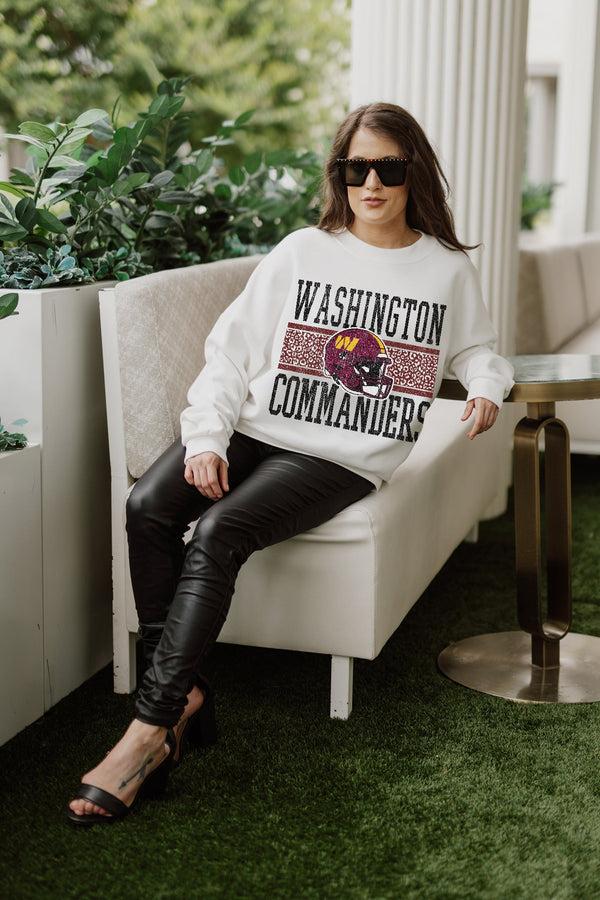 Gameday Couture WASHINGTON COMMANDERS Fair Catch Crewneck Pullover