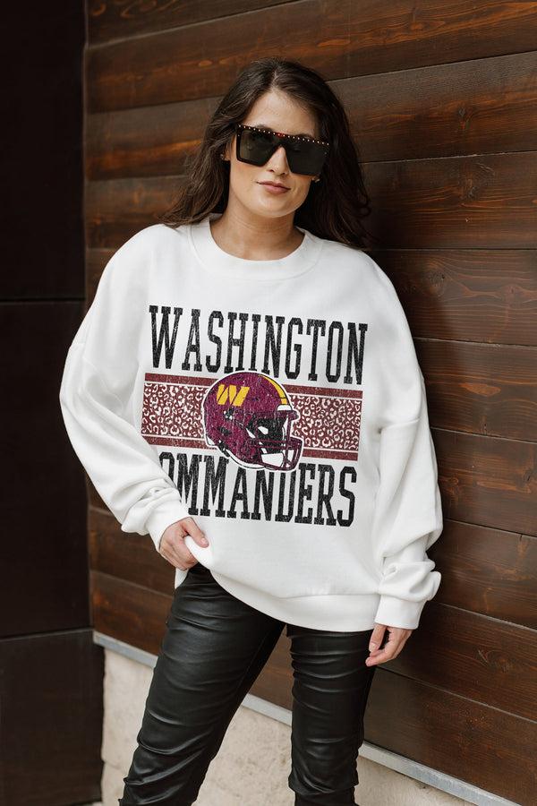 gameday couture WASHINGTON COMMANDERS Fair Catch Crewneck Pullover