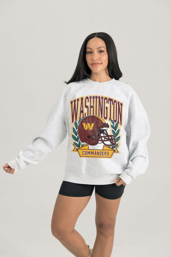 Gameday Couture WASHINGTON COMMANDERS Heritage Fleece Crewneck Pullover
