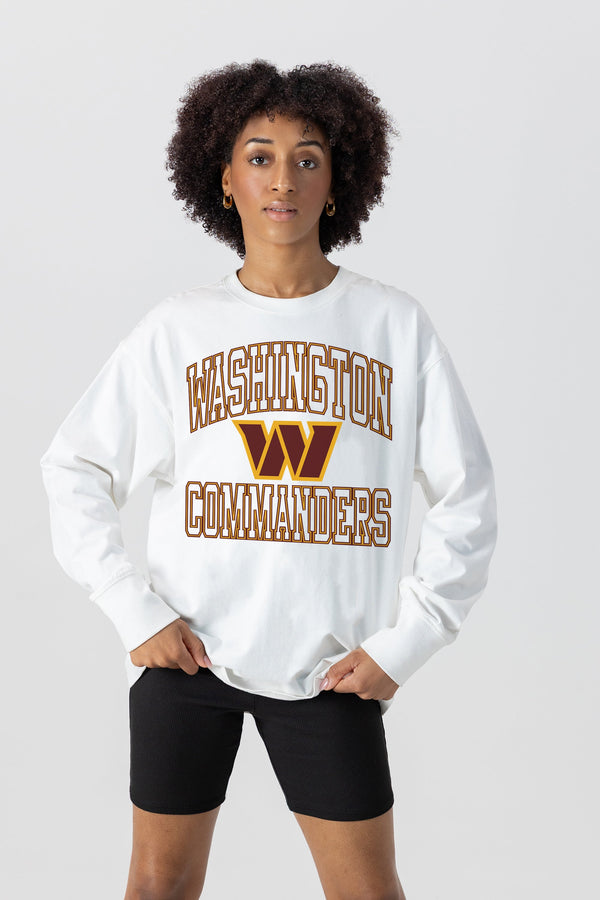 Gameday Couture WASHINGTON COMMANDERS Mind Games Oversized Long-Sleeve Tee