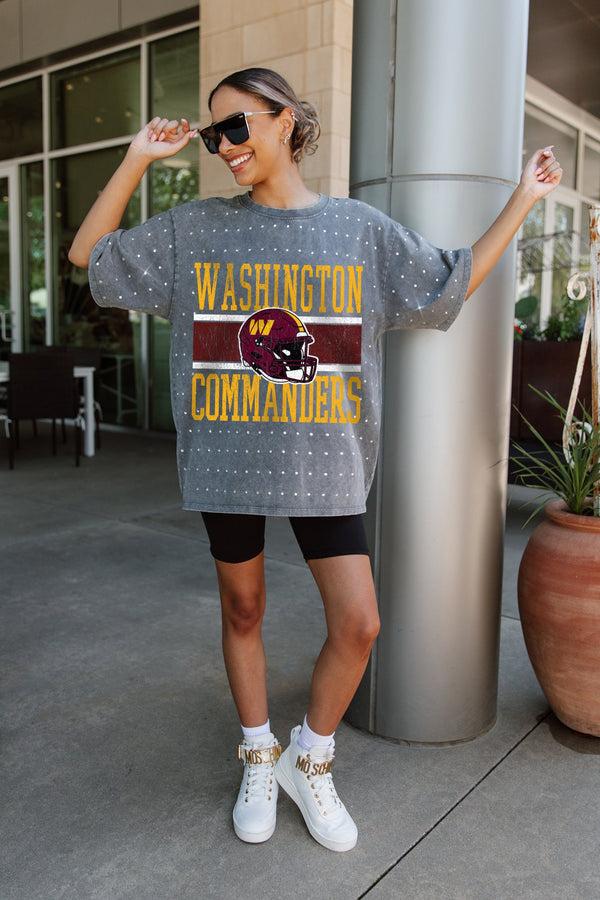 Gameday Couture WASHINGTON COMMANDERS On The Ball Mini Rhinestone Tee