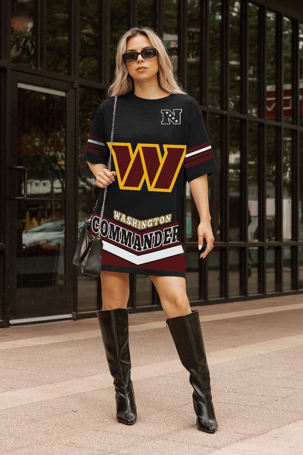 gameday couture WASHINGTON COMMANDERS PERFECT SCORE RETRO T-SHIRT DRESS
